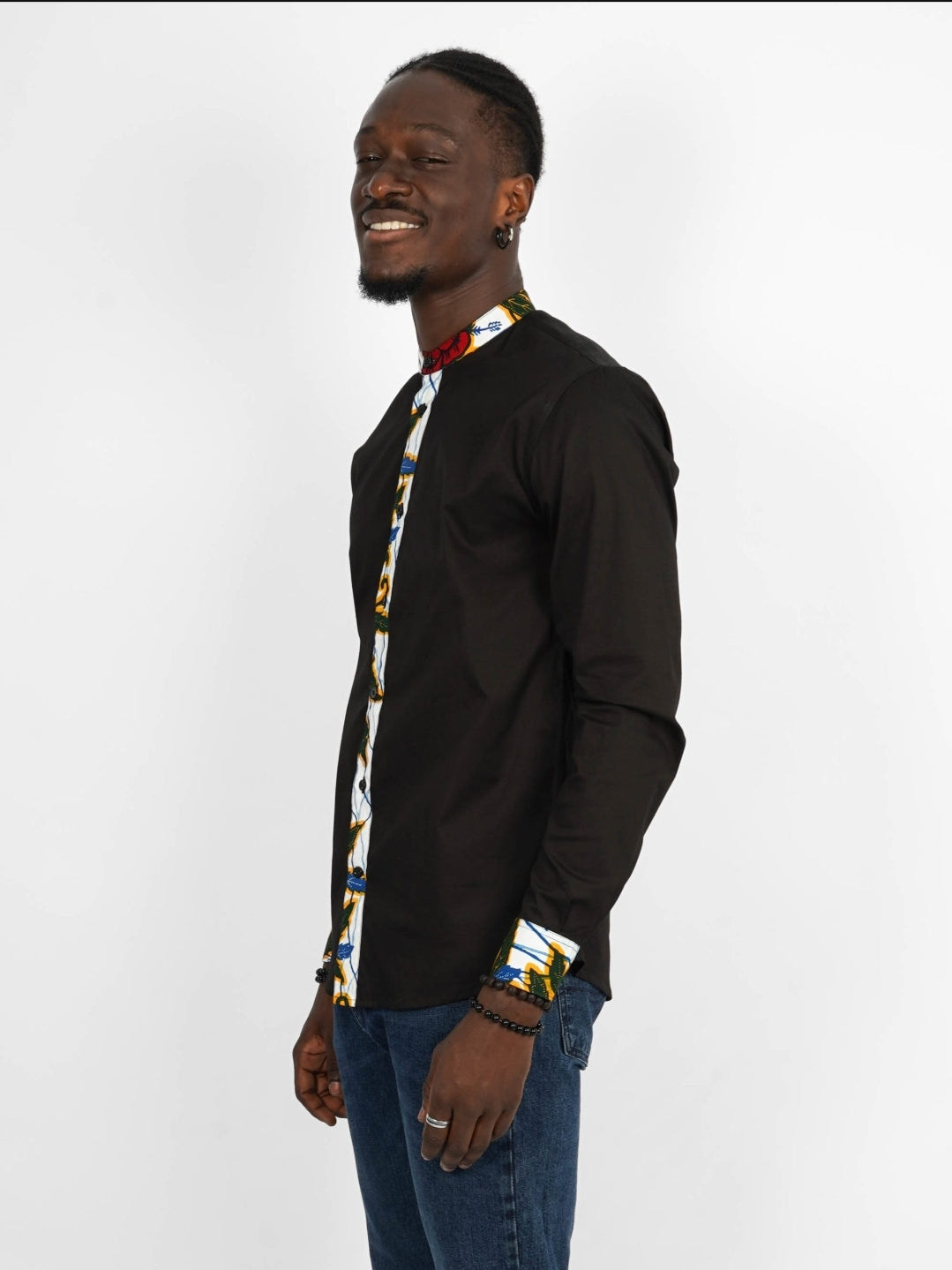 Chemise Mao wax manches longues Kinshasa