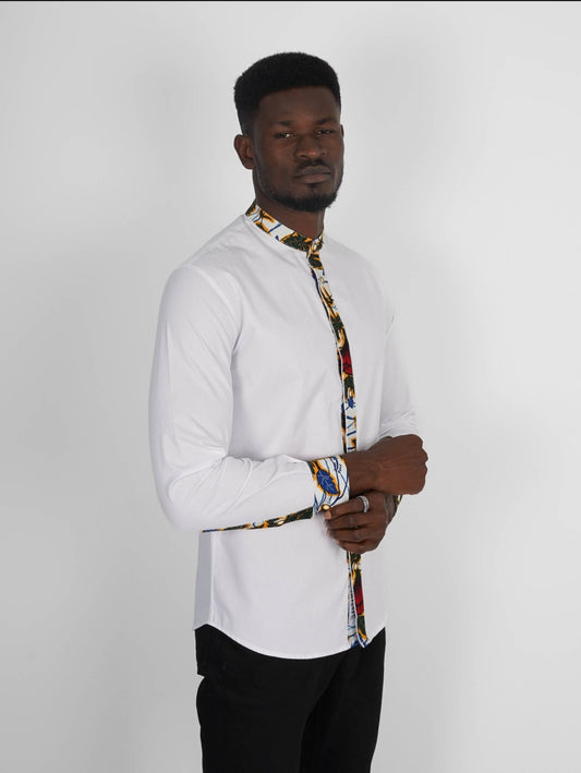 Chemise Mao wax manches longues Kinshasa