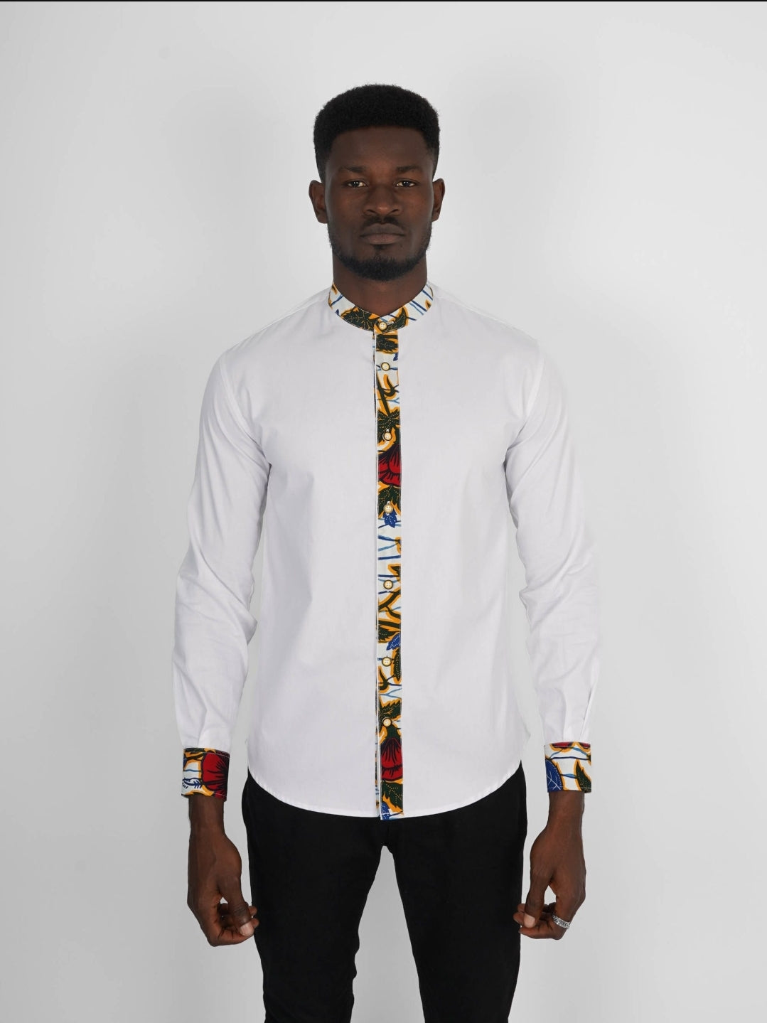 Chemise Mao wax manches longues Kinshasa