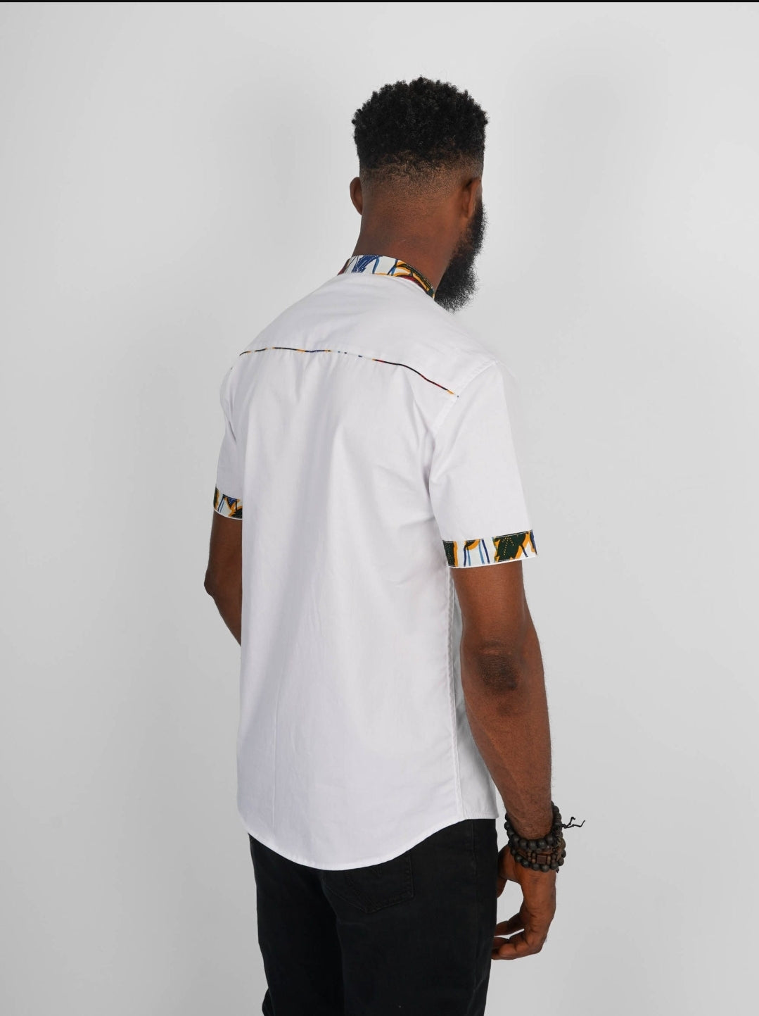 Chemise Mao noire manches courtes Kinshasa