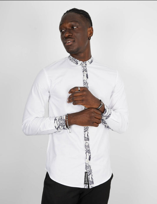 Chemise Mao Blanc manches longues Lagos