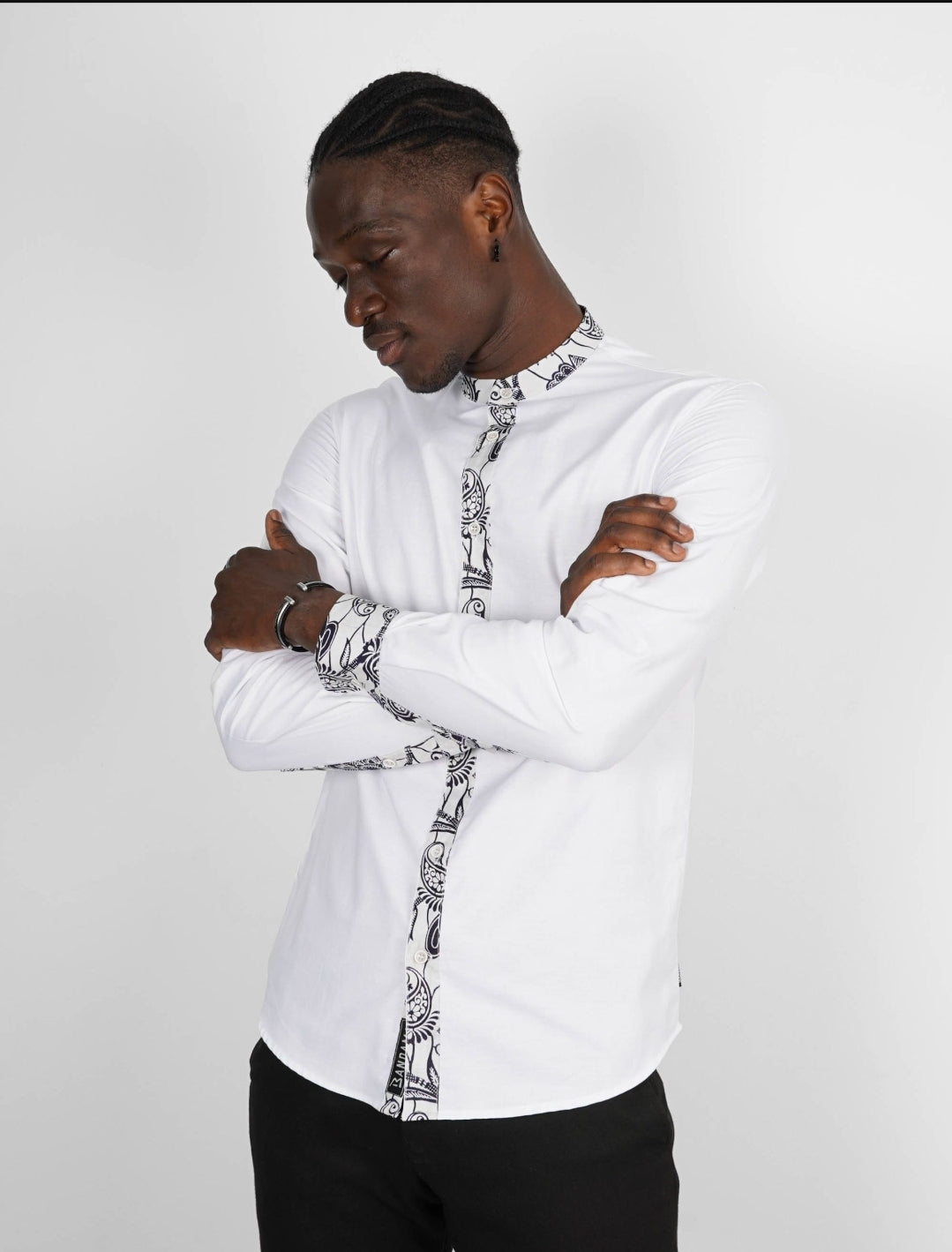 Chemise Mao Blanc manches longues Lagos