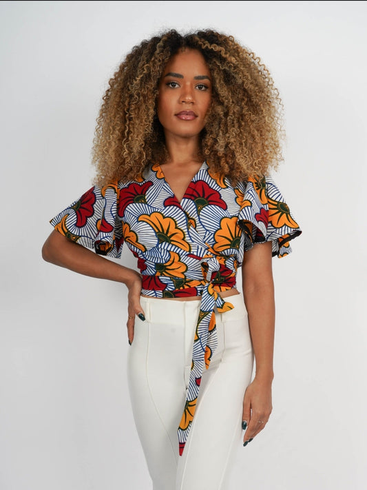 Abidjan wrap top