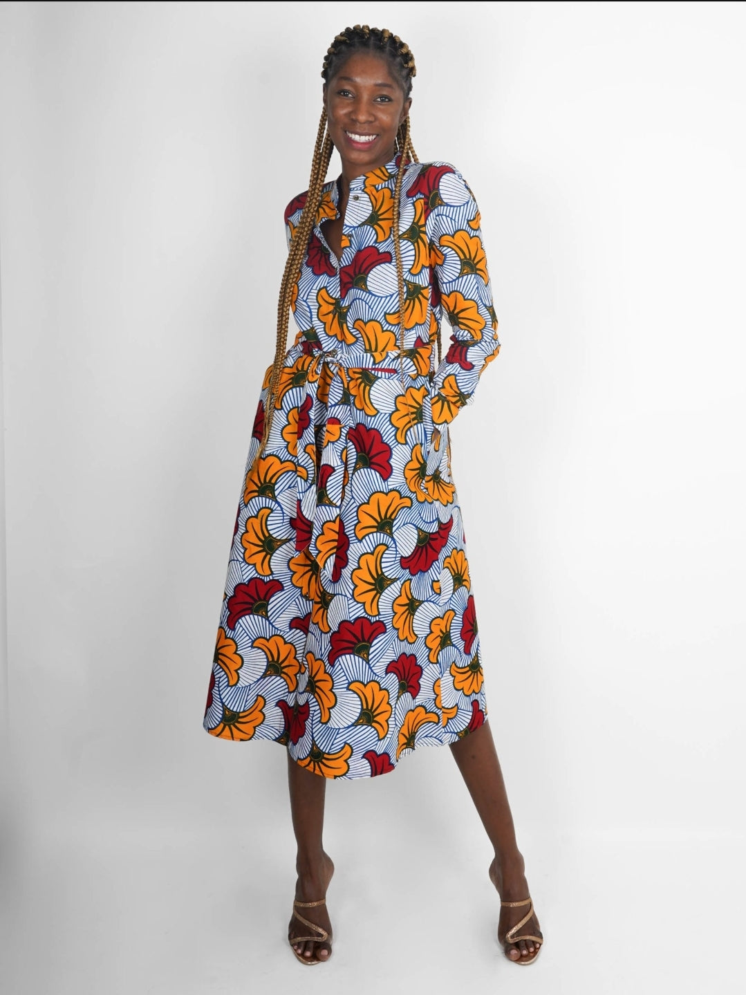Robe chemise manches longues Abidjan