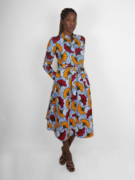 Robe chemise manches longues Abidjan