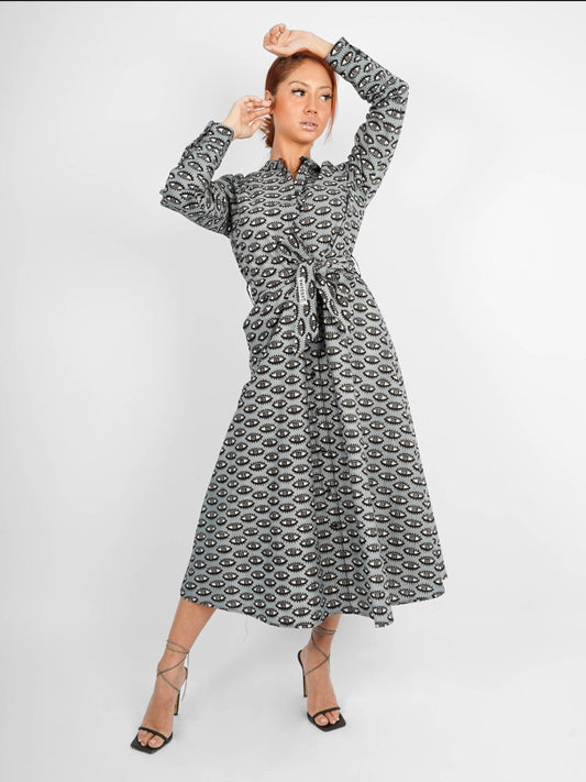 Robe chemise manches longues Abuja