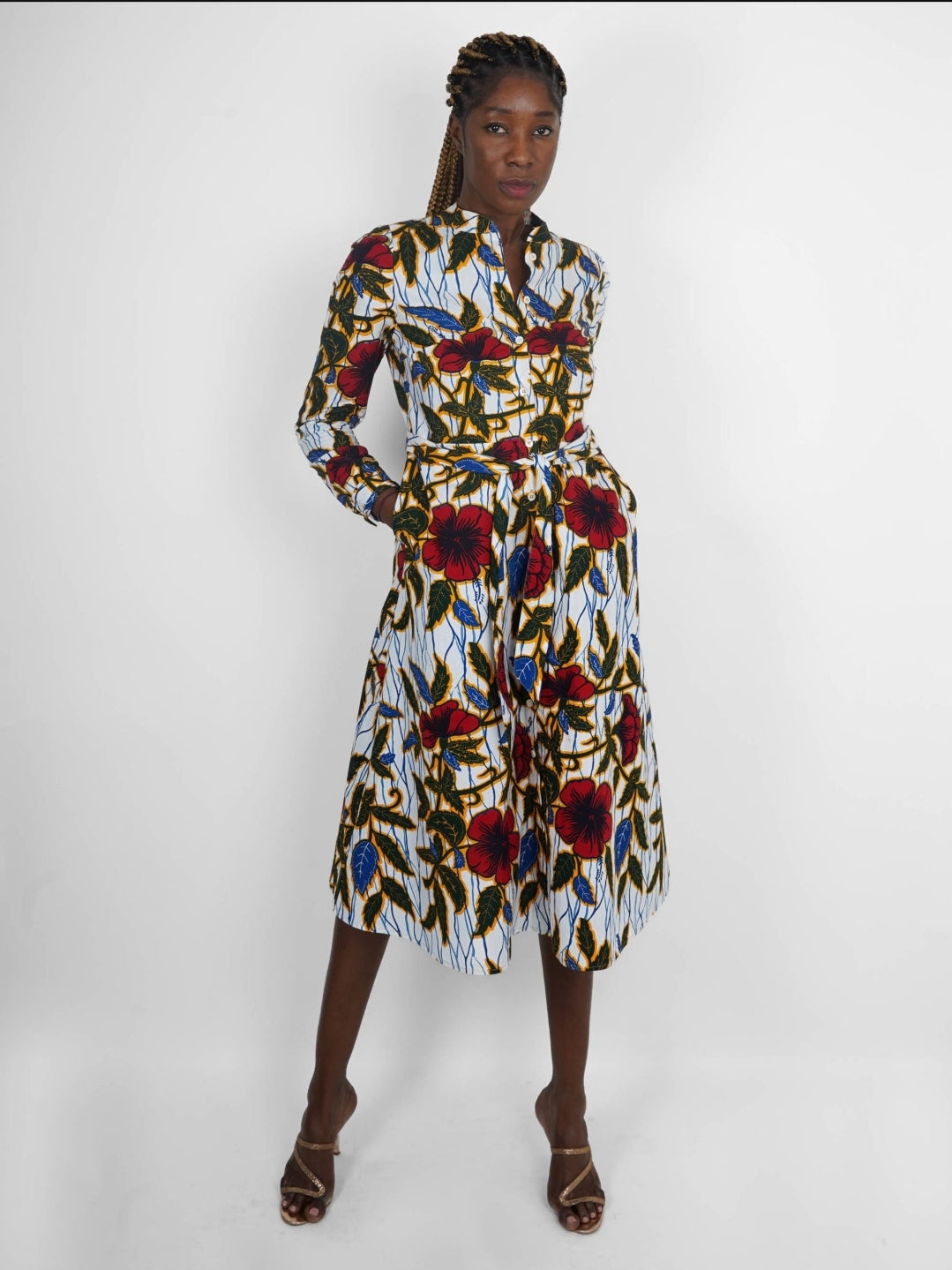 Robe chemise manches longues Kinshasa