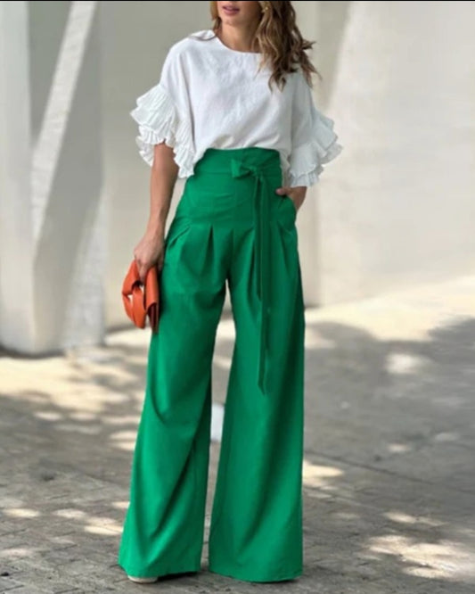 Pantalon skinny boutonné à taille femme