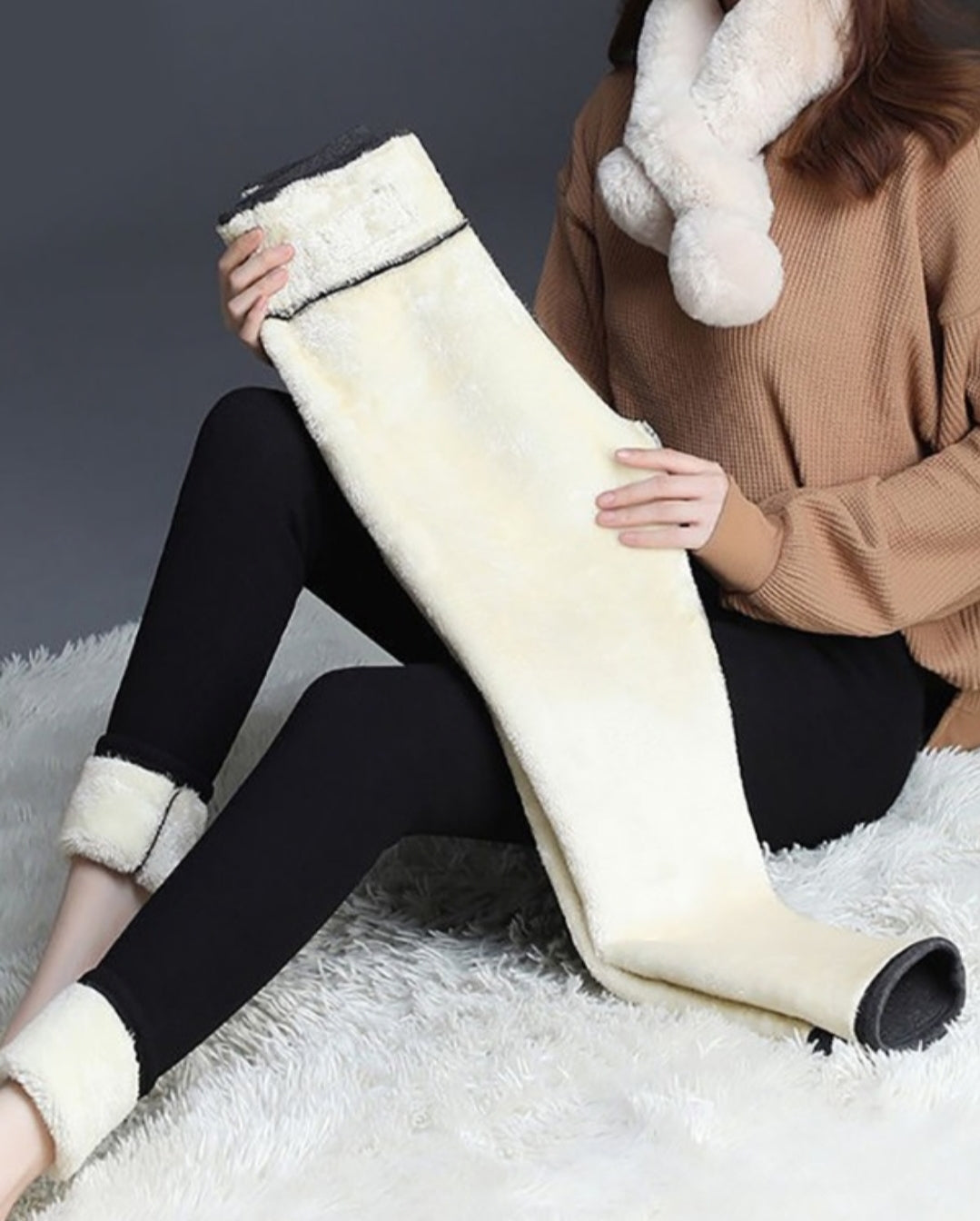Leggings rembourré skinny boutonné à taille haute femme