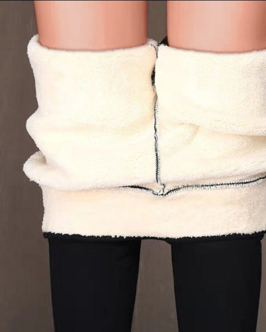 Leggings rembourré skinny boutonné à taille haute femme