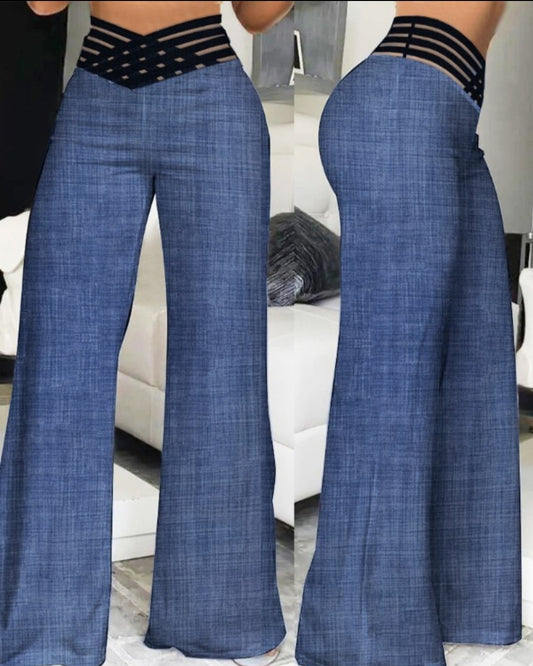 Pantalon skinny boutonné à taille femme