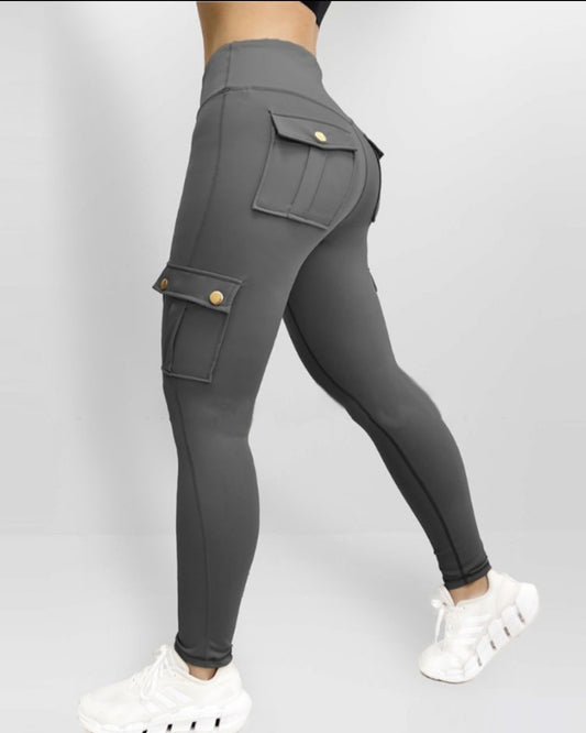 Pantalon skinny boutonné à taille femme