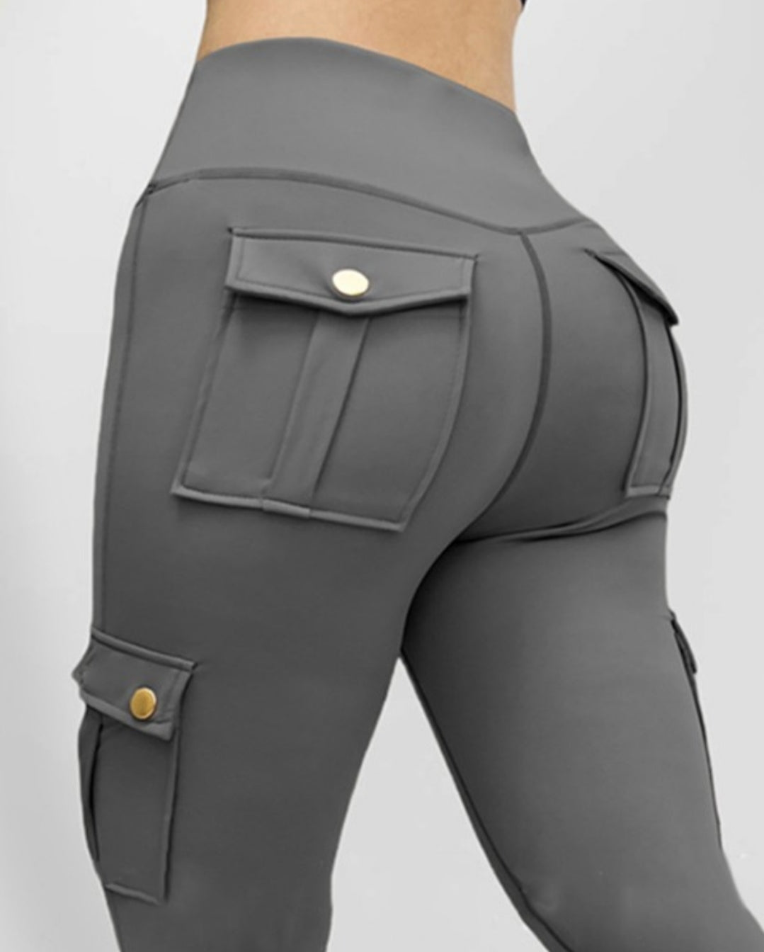 Pantalon skinny boutonné à taille femme