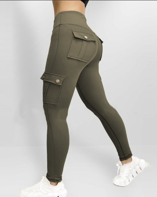 Pantalon skinny boutonné à taille femme