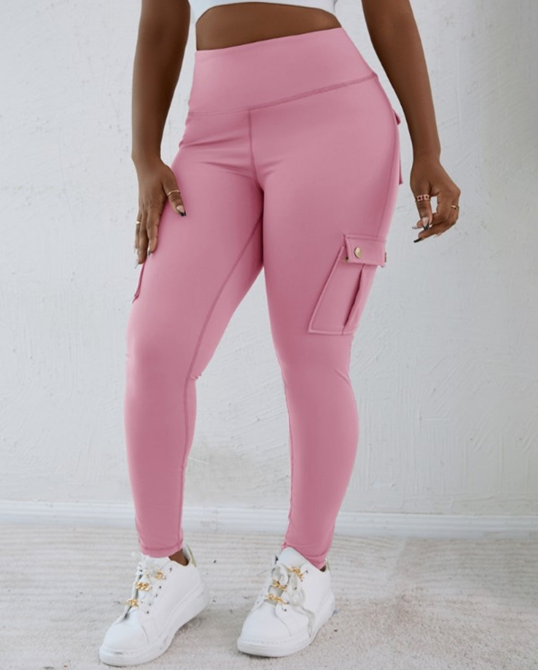 Pantalon skinny boutonné à taille femme