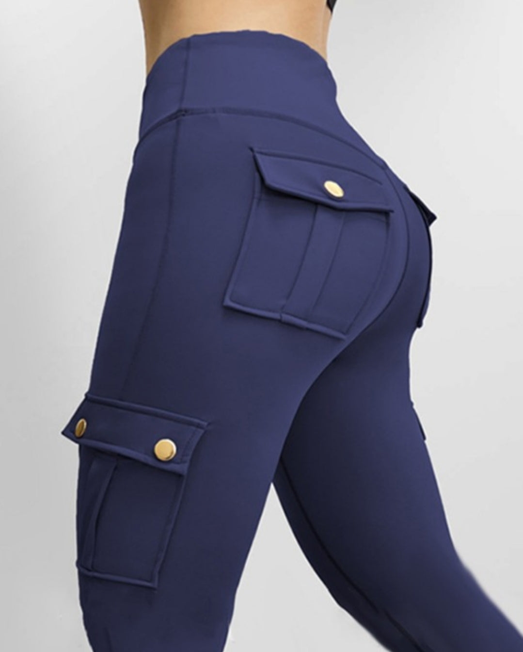 Pantalon skinny boutonné à taille femme