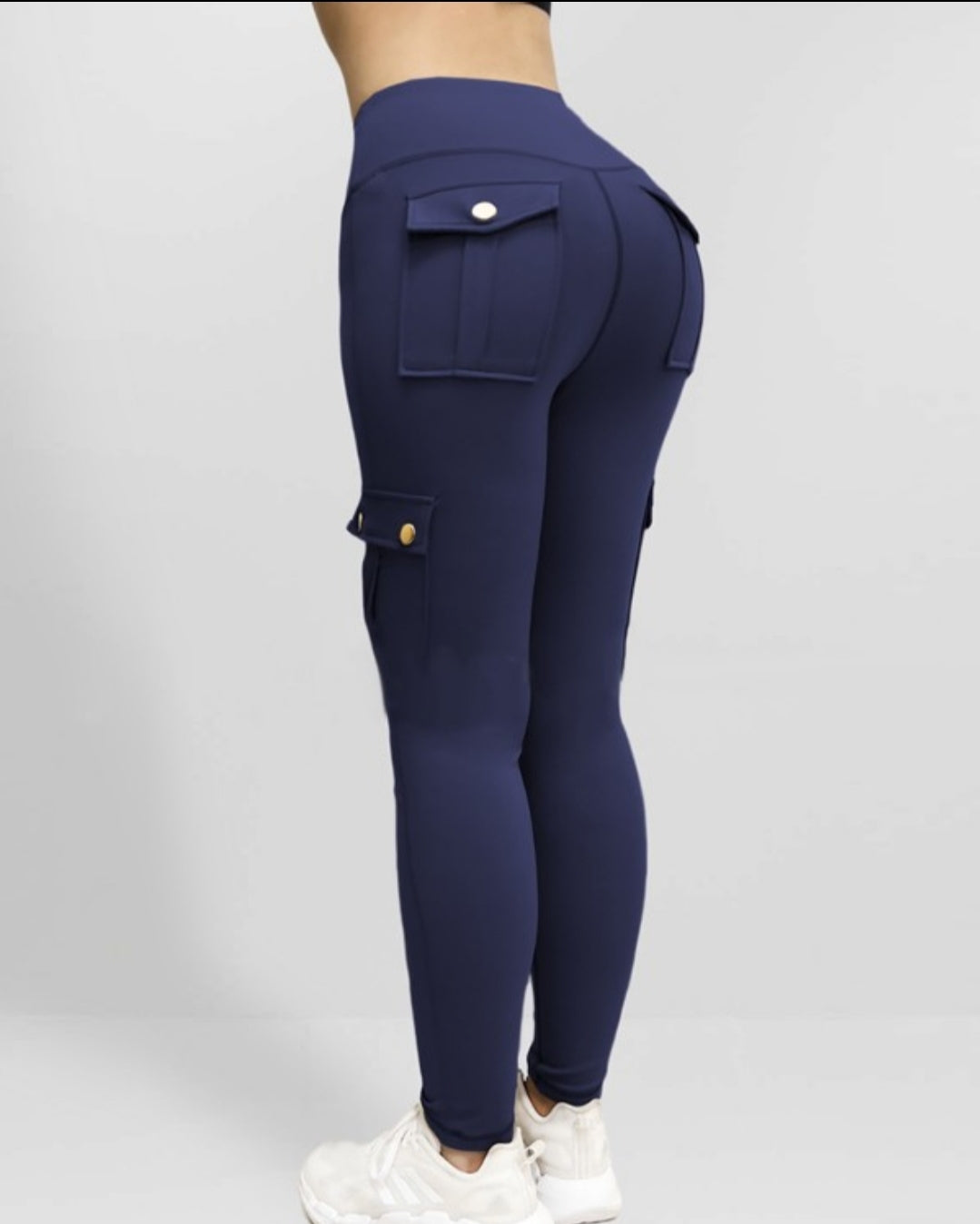 Pantalon skinny boutonné à taille femme