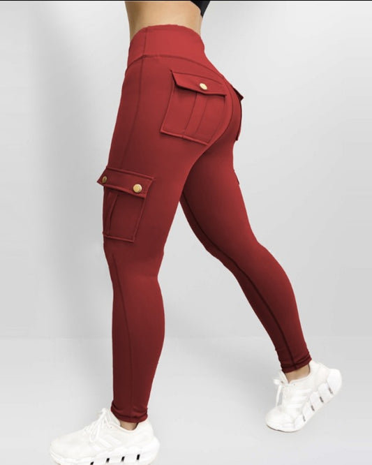 Pantalon skinny boutonné à taille femme
