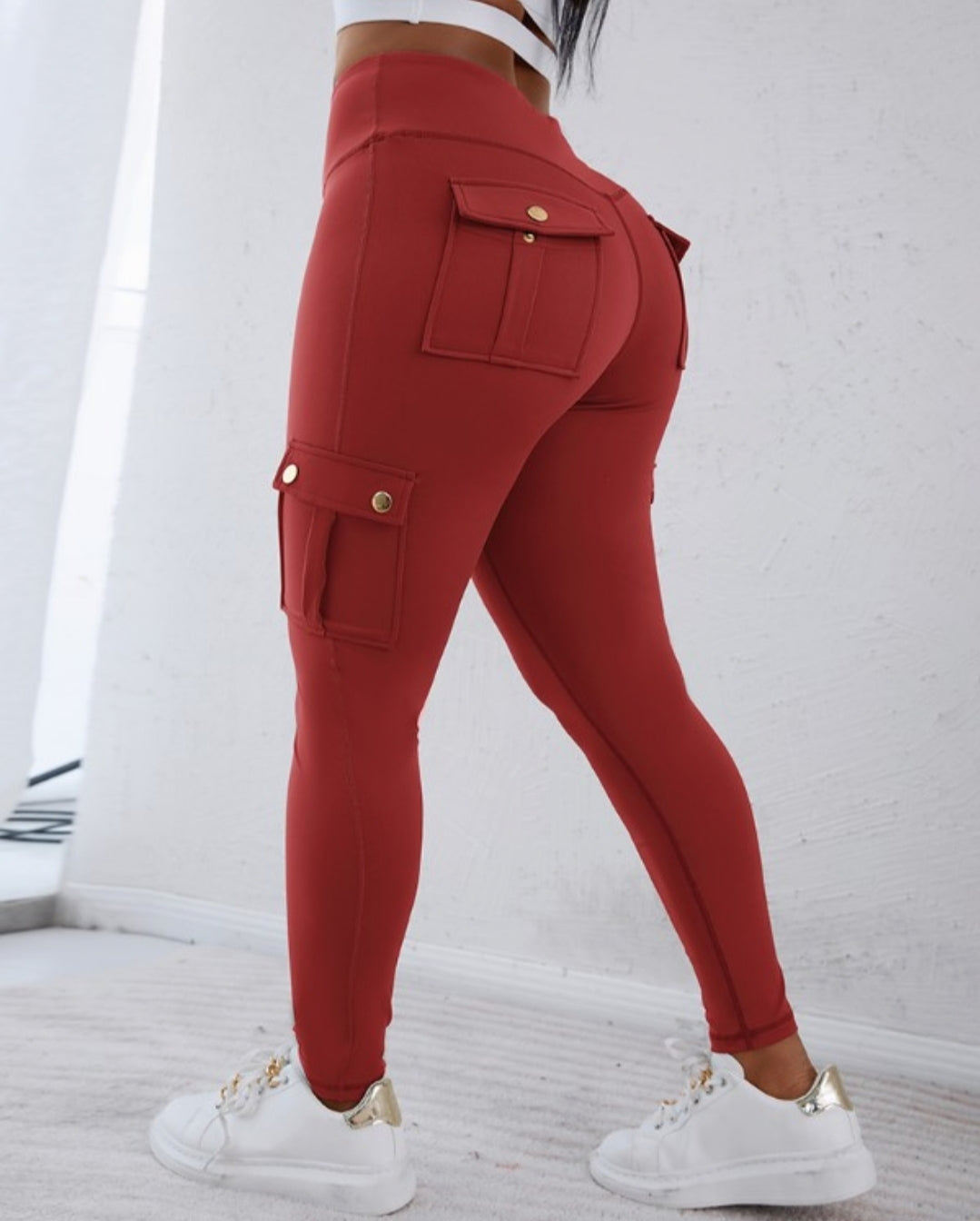 Women's button-up skinny pants