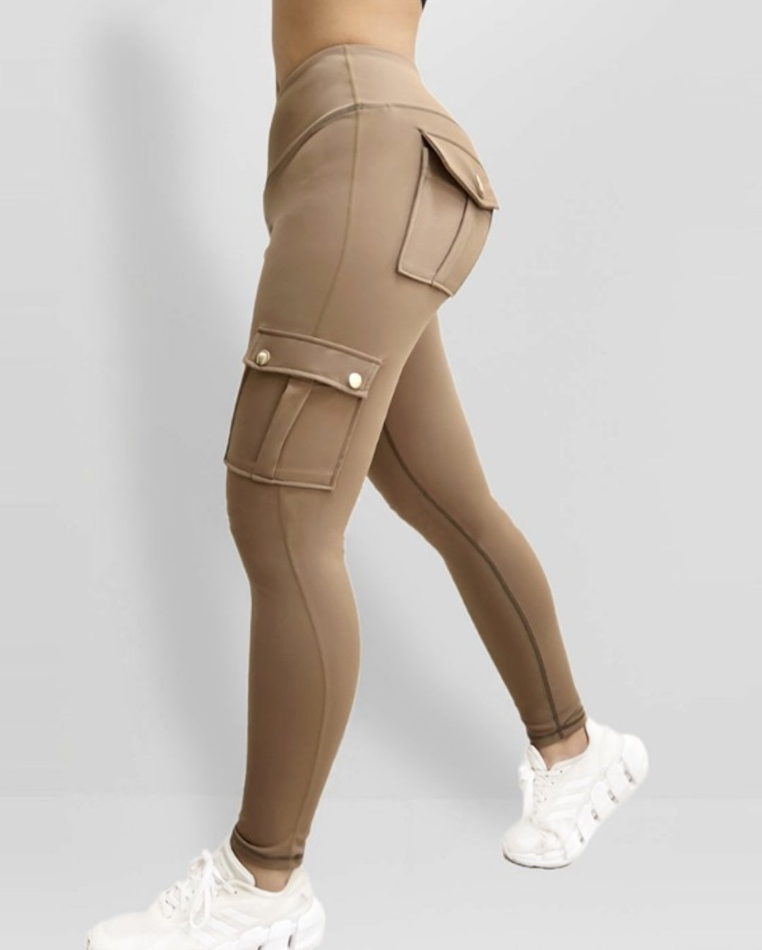 Pantalon skinny boutonné à taille femme