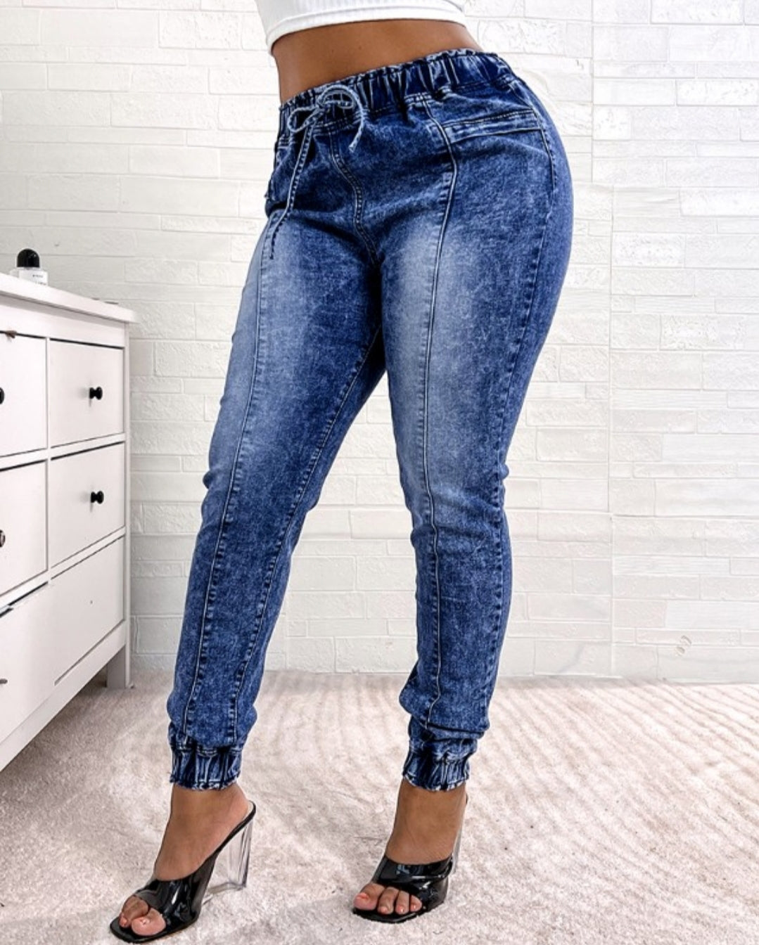 Jean  skinny boutonné à taille femme