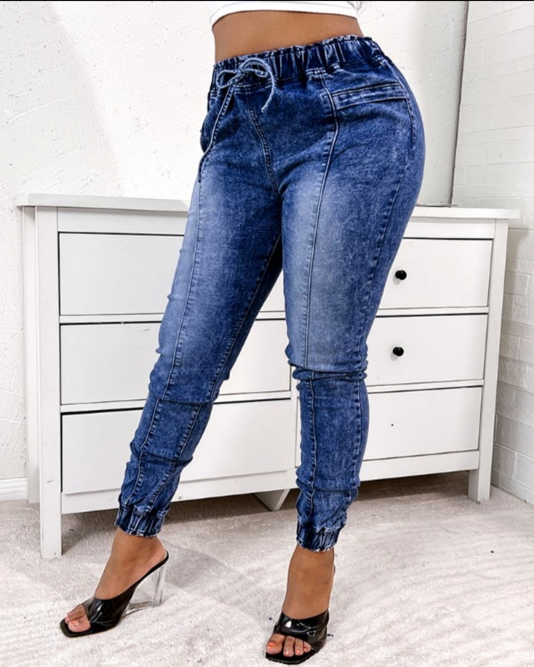 Jean  skinny boutonné à taille femme