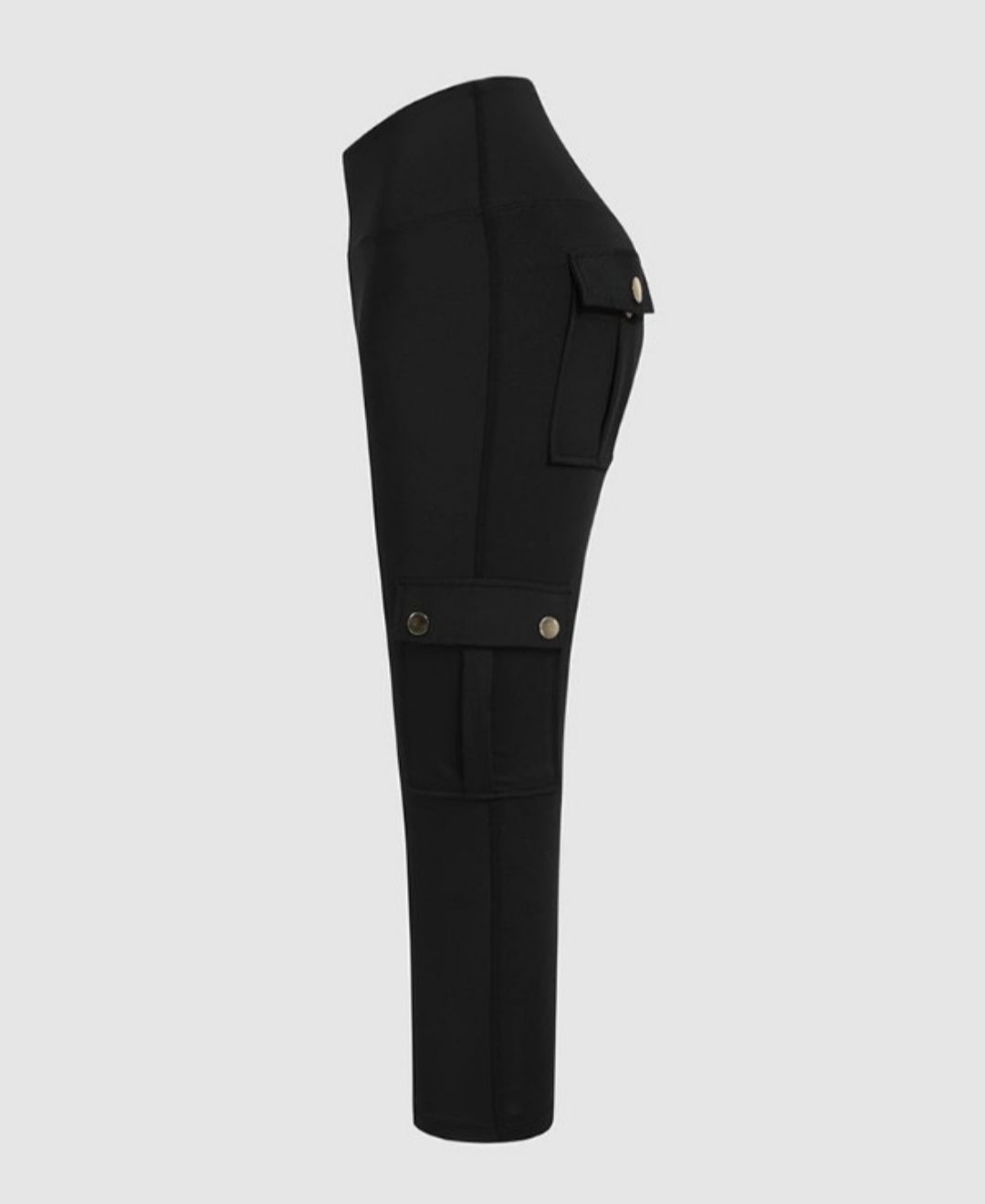 Leggings rembourré skinny boutonné à taille haute femme