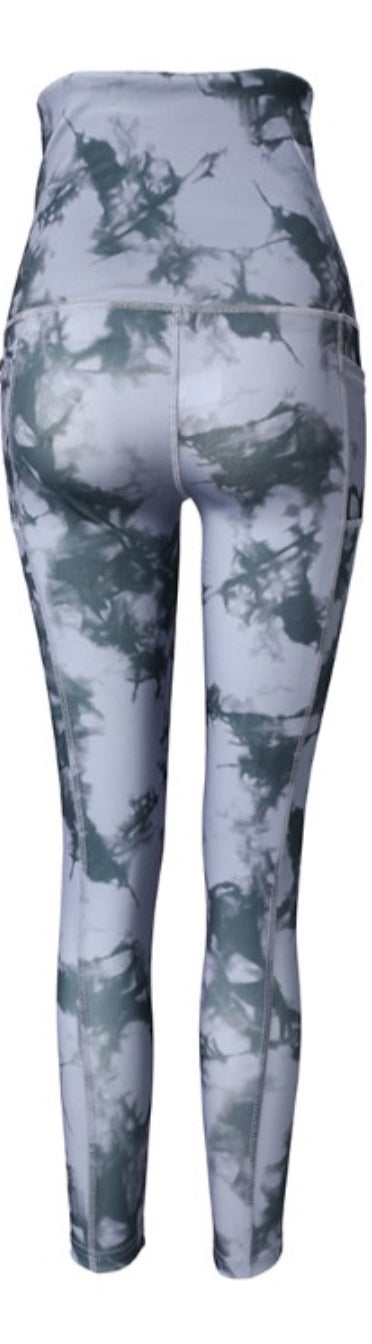 Leggings rembourré skinny boutonné à taille haute femme