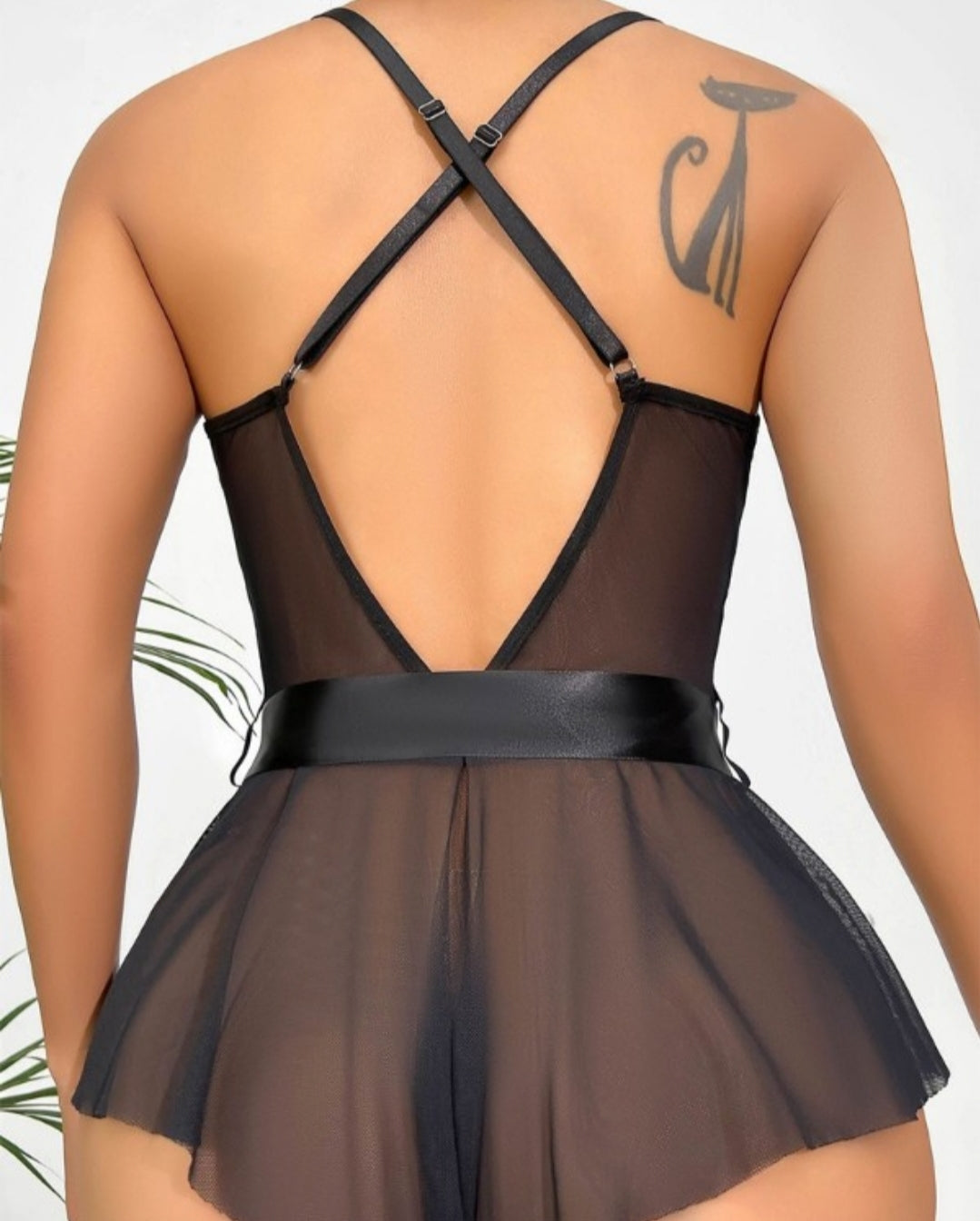 Ensemble de lingerie jarretière en dentelle Femme