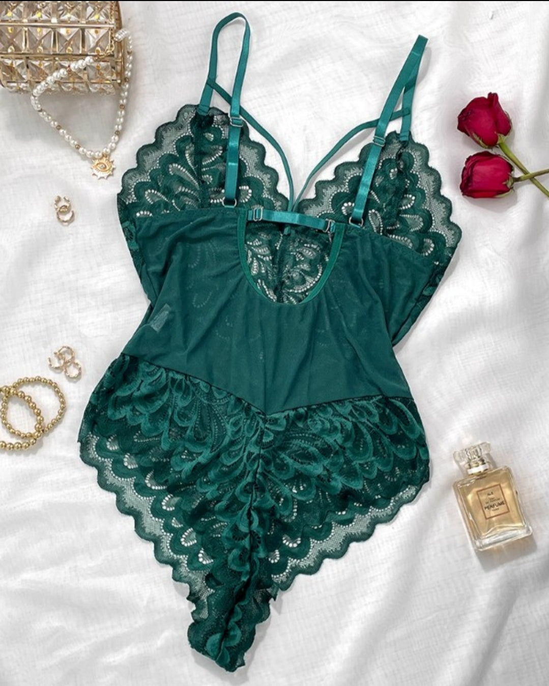 Ensemble de lingerie jarretière en dentelle Femme