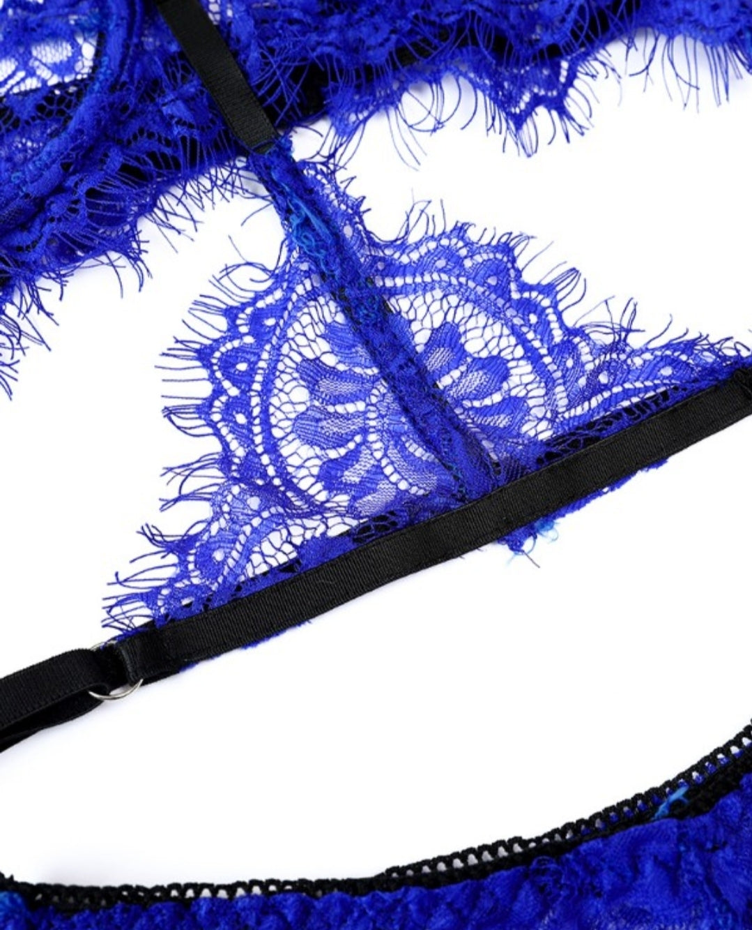 Ensemble de lingerie jarretière en dentelle 3PCS