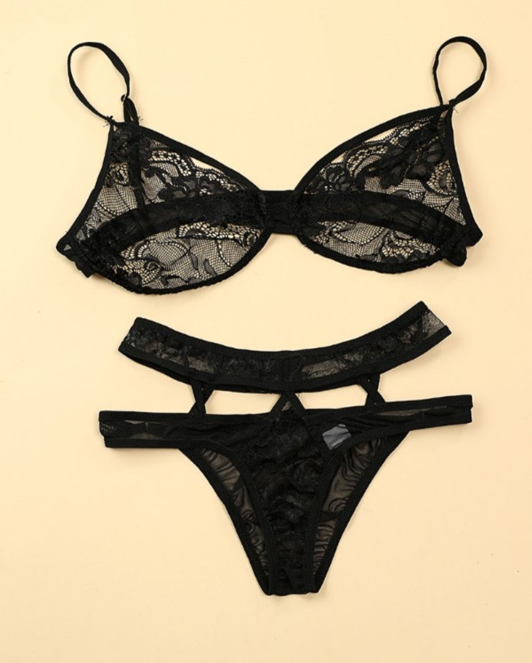 Ensemble de lingerie jarretière en dentelle Femme