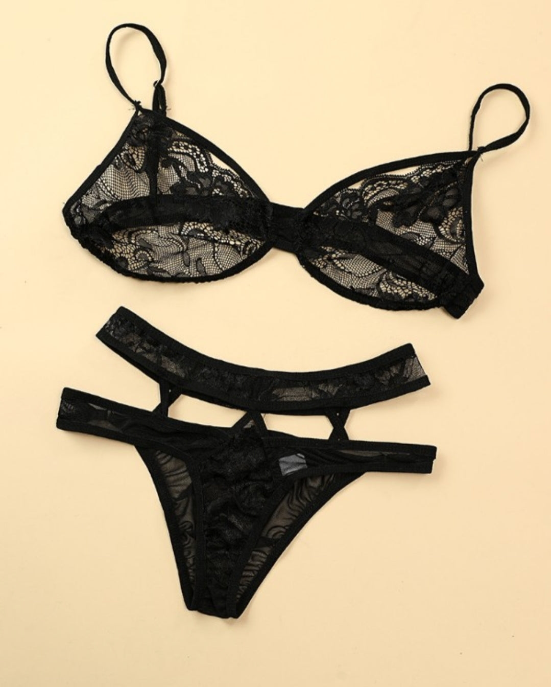 Ensemble de lingerie jarretière en dentelle Femme