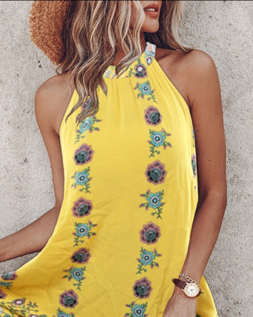 Robe décontractée à imprimé cachemire Floral