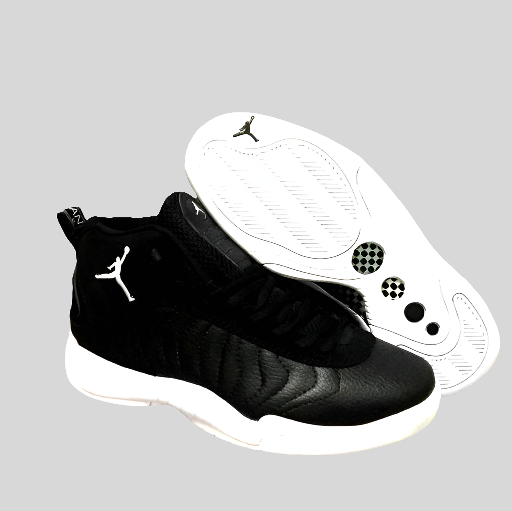 Baskets air Jordan 12 jumpaman pro ''Black and white"