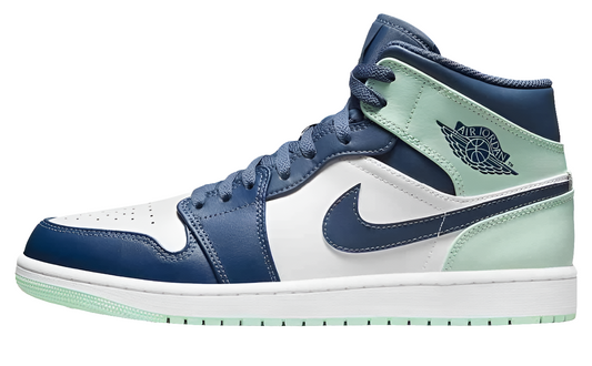 Air Jordan 1 Mid Blue Mint Sneakers