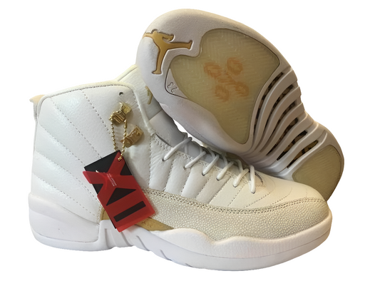 Air Jordan 12 OVO White/Gold Drake Sneakers