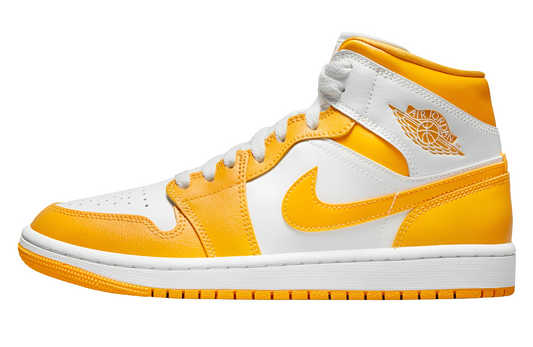 Air Jordan 1 Mid white university Gold sneakers