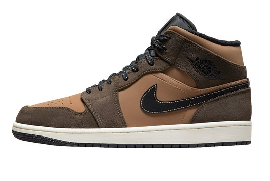 Air Jordan 1 Mid Earthy Brown Sneakers