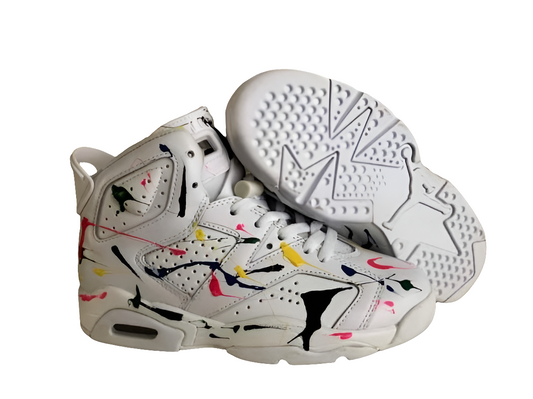 Air Jordan 06 white multicolor sneakers