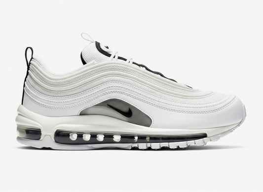 Premièrement, les baskets Nike Air Max 97 Femme incarnent un design emblématique et audacieux.

Inspirées des lignes fluides des trains à grande vitesse japonais.