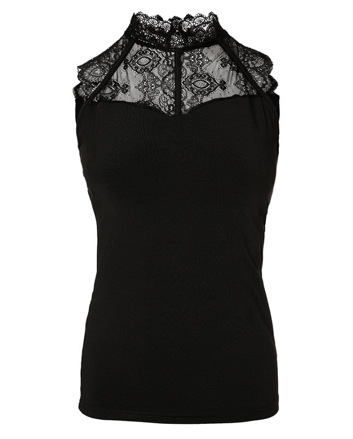 Premièrement : Ce Haut à patchs en dentelle Femme  séduit par son style romantique et bohème.