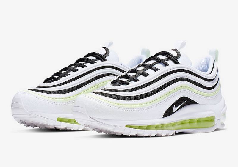Premièrement, les baskets Nike Air Max 97 Femme incarnent un design emblématique et audacieux.