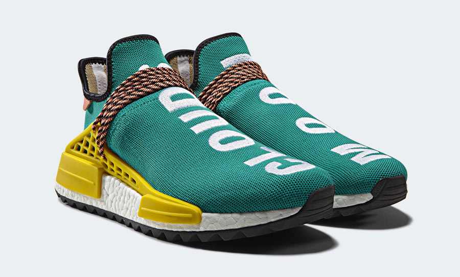 Adidas Human Race "Pharrell x Trail Sun Glow" Women's green sneakers