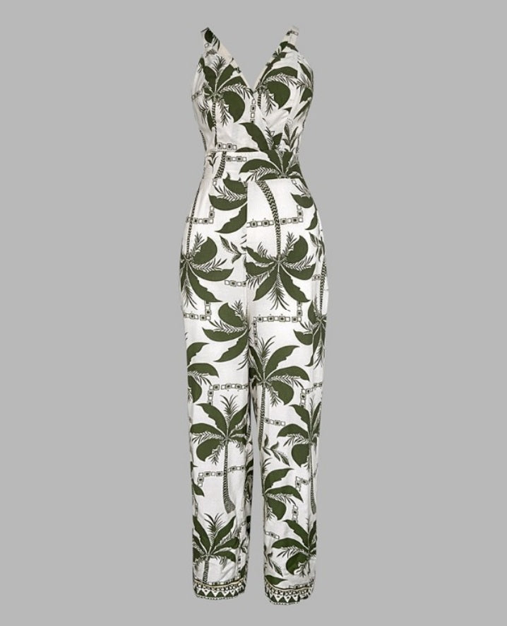 Premièrement : Plongez dans l’ambiance des vacances avec cette Combinaison à imprimé floral, col en V , bretelles spaghetti, dos décontracté, détail noué , barboteuse de vacances femme.