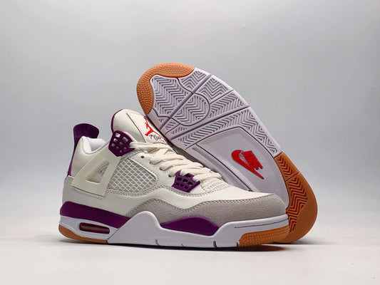 Baskets Air Jordan 4 Femme beige