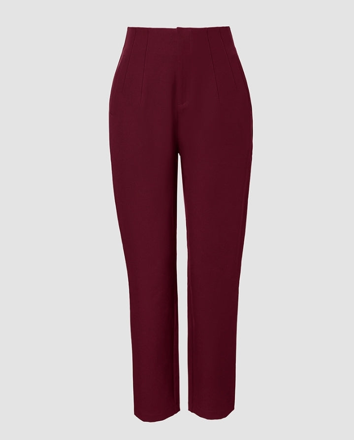 Premièrement : Ce Pantalon de travail court taille haute Femme .
