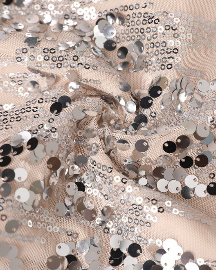 Premièrement : Faites sensation avec ce Manteau à sequins zippé à manches longues et col rond femme.