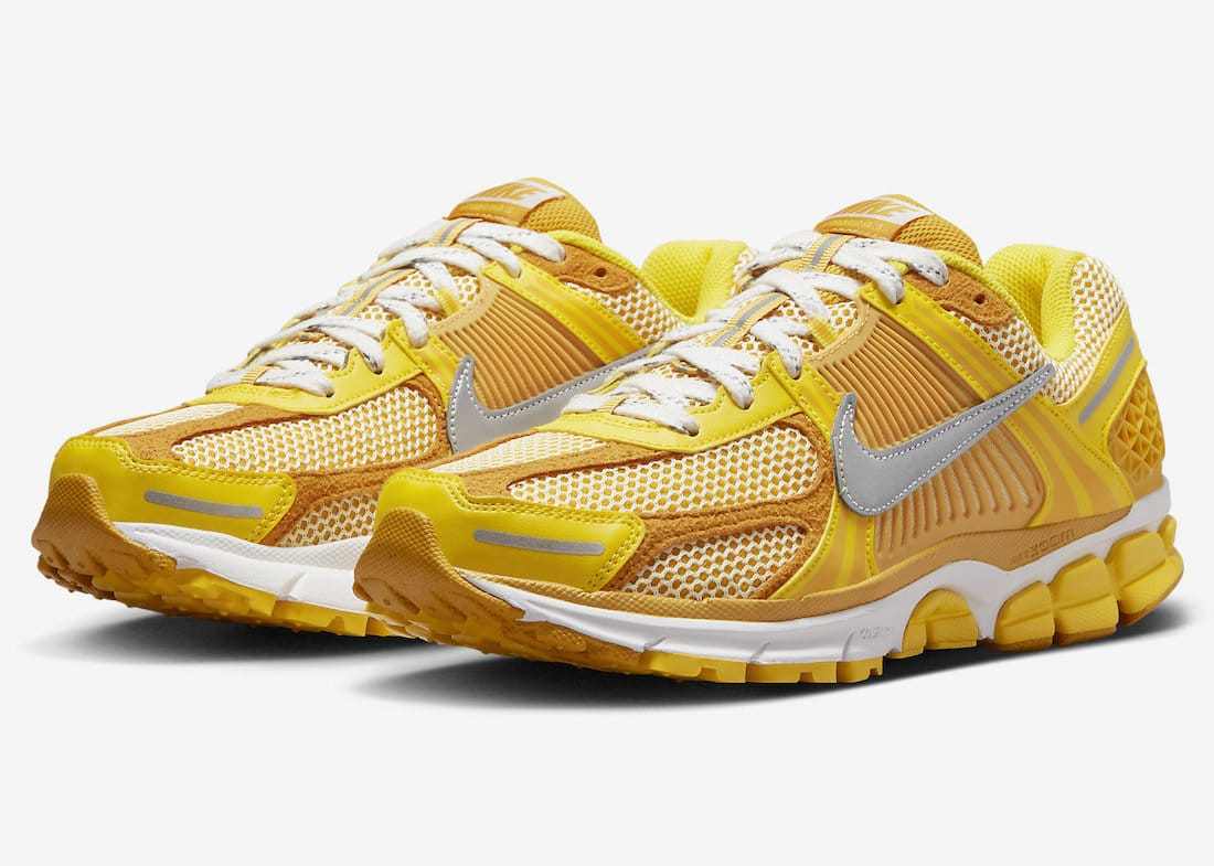 Les baskets Nike Zoom Vomero 5 Varsity Maize Femme allient élégance et performance.