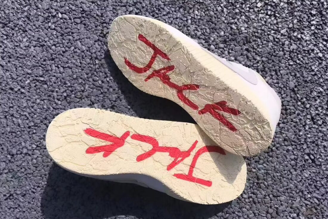 Air Jordan 1 Low Jumpman Jack White Cream Sneakers
